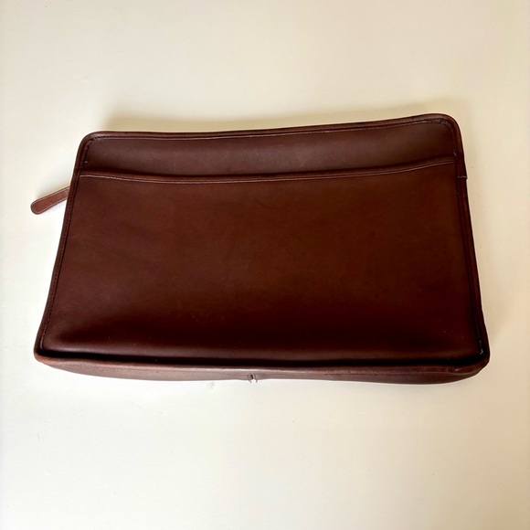 Coach vintage Rich Brown Leather Laptop Document Sleeve portfolio bag - Picture 1 of 14